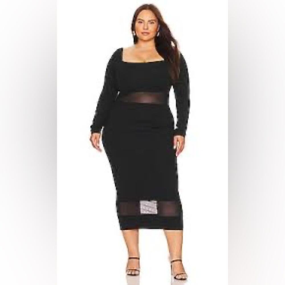 NWT Revolve x Remi-Jamie 1X $140 Midi Dress Stretch Plus Size